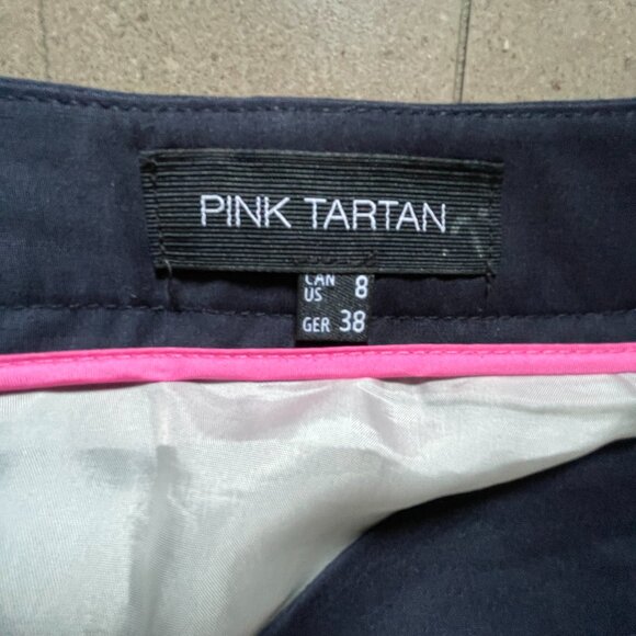 Fabulous Navy Blue &White Short Skirt w/ pockets by Pink Tartan-Sz.8 - Picture 5 of 10